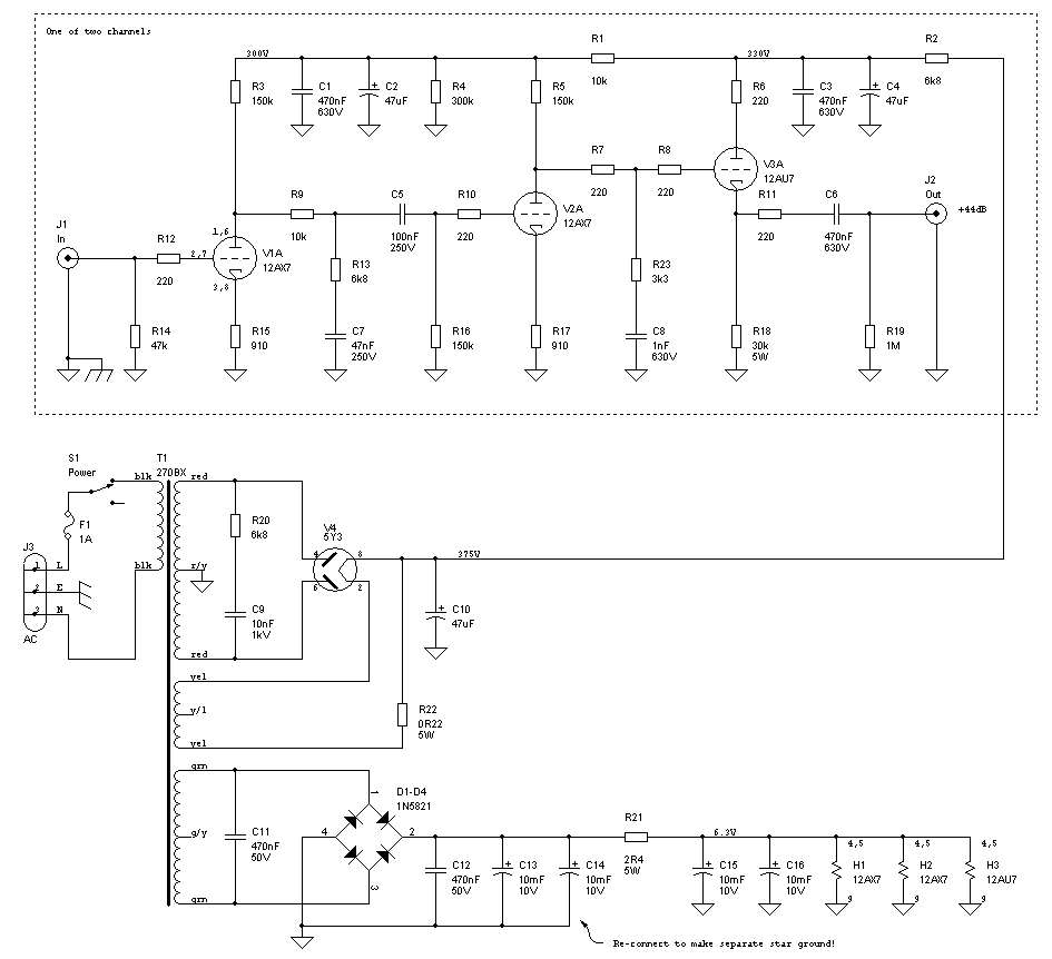 Basic DIY Valve Phono Stage diyAudio